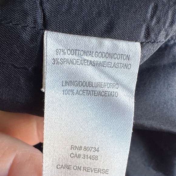 BCBGMaxAzria Navy Pencil Skirt with Tie small - Picture 6 of 6